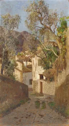 Zacieniona wiejska droga, 1902