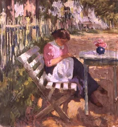 W Daczy (olej na płótnie)