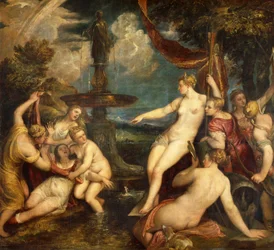Diana i Callisto, Tycjan (ok. 1490-1576), olej na płótnie