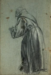 Studium do przedstawienia św. Franciszka (węgiel)