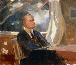 Portret fińskiego kompozytora i skrzypka Jeana Sibeliusa (Hameenlinna