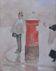 Billet-mignon, 1897 (ołówek i toaleta na papierze)