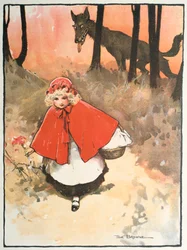 Scena z Czerwonego Kapturka, 1900