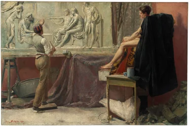 Pracownia rzeźbiarska, 1885