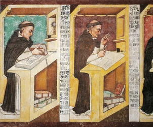 Brat Isnardo z Vicenzy, Tommaso da Modena (ok. 1325 lub 1326-1379), fresk, seminarium biskupie, kapituła dominikanów, Treviso