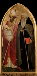 Tryptyk San Giovenale: prawy panel ze św. Antonim Wielkim i św. Juwenalem (Giovenale) - ołtarz