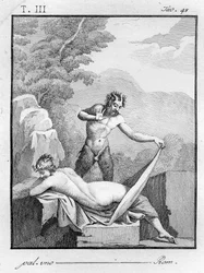 Satyr rozbiera nimfę, 1804