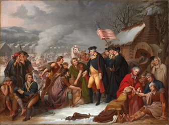 George Washington w Valley Forge, wstępny szkic, 1854