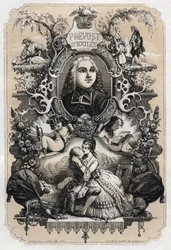 Frontyspis „Histoire de Manon Lescaut et du Chevalier Des Grieux” Abbe Prevost (Antoine Francois Prevost) (1697-1763) - wydanie z 1839 r. z ilustracjami Tony
