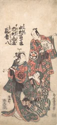 Scena z dramatu Matsu wa tai fusuma no wakesato, 1757 lub 1758, 1757 lub 1758.