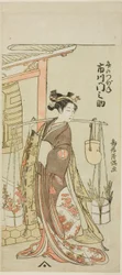 Aktor Ichikawa Monnosuke II jako Dama Spinki do Włosów (Ichikawa Monnosuke Kogai no Tsubone)