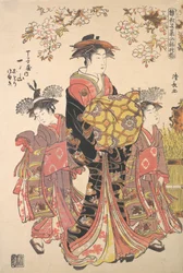 Oiran w towarzystwie dwóch ugryzień.