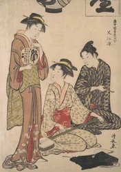 Ciesz się wieczornym chłodem w Nakasu, ca. 1782-83.