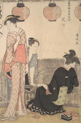 Scena w Nakasu, dzielnicy Edo, 1783.