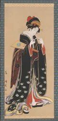 Kobieta z rakietką i lotką, 1815-20.