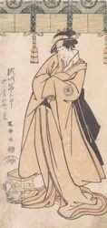 Aktor Segawa Tomisaburo II jako pokojówka Otomosa Wakakusa, właściwie książę Korehito, ..., 1794-7