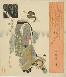 Willow Bath (Yanagiyu), z serii „Seria wierzb (Yanagi bantsuzuki)”