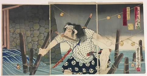 Aktor Onoe Kikugoro V jako Torii Tsuneemon z serialu "Gofudoki kabuki no hon