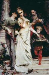 Zaufania, Tranquillo Cremona (1837-1878), olej na płótnie, 61,5x41 cm