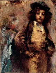 Biedny, ale piękny Portret młodego mężczyzny wyglądającego jak dandys. Obraz Tranquillo Cremona (1837-1878) Geny, Nervi, Galleria autorstwa Arte Moderna