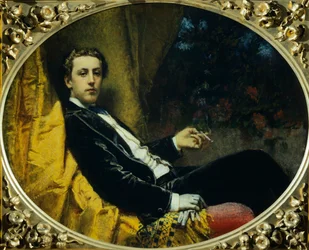 Portret Nicola Massa, autorstwa Tranquillo Cremona (1837-1878), olej na płótnie, 92x114 cm