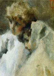 Dwie głowy, Tranquillo Cremona, akwarela