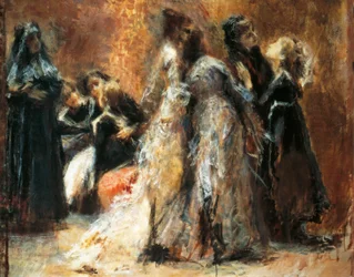 Visiting College, Tranquillo Cremona (1837-1878), olej na płótnie