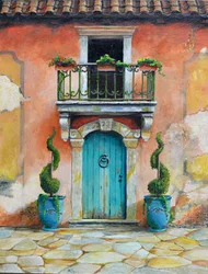 Anduze Planters, Aix-en-Provence, Francja, 2024 (olej na płycie)