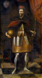 Portret króla Władysława II. Jagiełło, 1677
