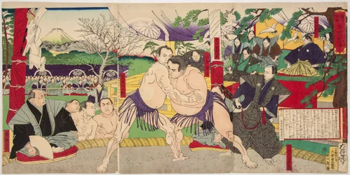 Małe m pole t de s u te u rs smo pudrowa noc Nagi Tsunekichi picture t Arama Daigoro. Yoshitoshi Tsukioka (1839-1892)