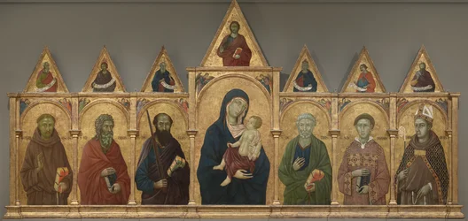Dziewica i Dzieciątko ze świętymi Franciszkiem, Andrzejem, Pawłem, Piotrem, Szczepanem i Ludwikiem z Tuluzy, c.1317-21