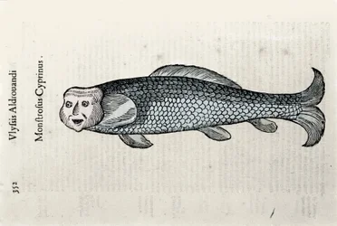 Przedstawienie ryb Nicolas Plate ilustrowany rękopisem Historii Naturalnej Ulisse Aldrovandi (1522-1605), Ulisse Aldrovandi fonds, Biblioteka Uniwersytecka w Bolonii, wyd. 1603.