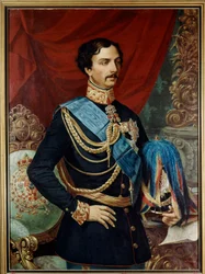 Karol Burbon Parma (1799 -1883), książę Parmy - Karol III Burbon (1823 - 1854) XIX wiek (olej na płótnie)