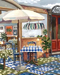 Urocze patio kawiarni