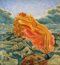 Sen (lub Paolo i Francesca) autorstwa Umberto Boccioni (1882-1916)