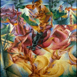 Futuryzm: „Elasticita” (Elasticite) Obraz Umberto Boccioniego (1882-1916)