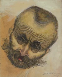 Head Study, 1909 (mycie piórem i tuszem)