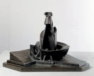 Rozwój butelki w przestrzeni (Linie i siła butelki), 1912, 38,1 cm, Mediolan, Museo del Novecento