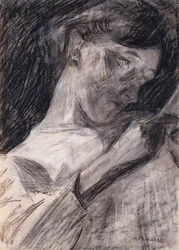 Młoda kobieta czytająca Ines, 1909-10.