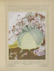 Gracieuse po raz pierwszy z przyjemnością zobaczył tak niezwykłą rzecz, ilustrację z „Contes du Temps Jadis” lub „Tales from Times Past”, s. 78
