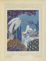Jednak piękny Bluebird nigdy nie przestał krążyć wokół pałacu, ilustracja z „Contes du Temps Jadis”, czyli „Tales from Times Past”, s. 32