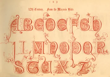 XII wiek. Z Biblii Mazarina, 1862 r.
