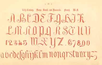 16 wiek. Duże, małe i cyfry. Francuski. MS., 1862