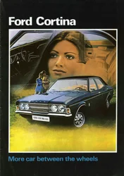 1972 Okładka broszury sprzedażowej Forda Cortina Mk3.