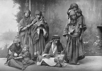 Muzyk beduiński i jego publiczność, 1902