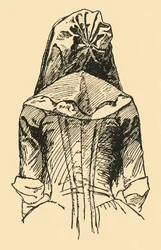 Kaptur Camlet, wzięty z oryginalnej odzieży, c1702, 1937.