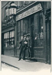 Sklep chiński, Limehouse, Londyn, ok. 1900 1901 r.