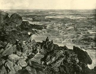 Scena na wybrzeżu w Warrnambool, 1901.