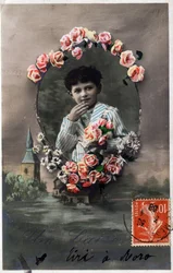 Pocałunek - Pocztówka datowana na 1908
