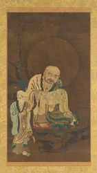 Luohan i pomocnik, dynastia Ming, 1368-1644.
